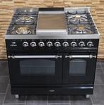 🔥Luxe Fornuis Boretti 90cm hoogglans zwart rvs 2 ovens, Witgoed en Apparatuur, Fornuizen, Niet ingevuld, 60 cm of meer, Niet ingevuld