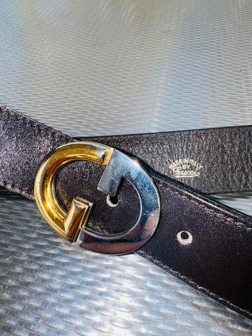 Vintage Gucci riem van leer jaren 70 beschikbaar voor biedingen