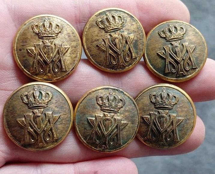 Koninklijke West Indie Maildienst Knopen - uniform, Verzamelen, Scheepvaart, Gebruikt, Ophalen of Verzenden