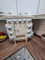 Vintage kruidenkastje met keramische lades, Ophalen, Gebruikt