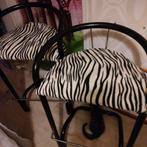 Zebra Barkrukken met Leuning - Set van 2, Ophalen, Gebruikt, Met voetsteun, 60 tot 90 cm