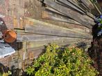 Oud schutting hout en palen met paalhouder, Tuin en Terras, Schuttingen, Ophalen, Gebruikt, Hout, 3 tot 6 meter
