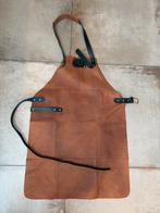 Bruin leren schort, Huis en Inrichting, Keuken | Textiel, Ophalen of Verzenden, Zo goed als nieuw, Bruin, Schort
