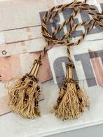 2x antiek Embrasse Brocante antieke franse gordijnbandjes, Ophalen of Verzenden
