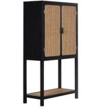 Wandkast Zwart Beige Webbing Bohemian, Savoire interiors, Zo goed als nieuw, 25 tot 50 cm, Nvt