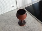 Houten wijnglas, Overige materialen, Overige kleuren, Ophalen of Verzenden, Zo goed als nieuw