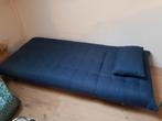 Slaapbank sofa petrol staalblauw, Huis en Inrichting, Ophalen, Eenpersoons, 75 tot 100 cm, Zo goed als nieuw