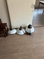 Vintage hanglampen (3 stuks), Huis en Inrichting, Lampen | Hanglampen, Ophalen of Verzenden, Gebruikt, Glas, 50 tot 75 cm