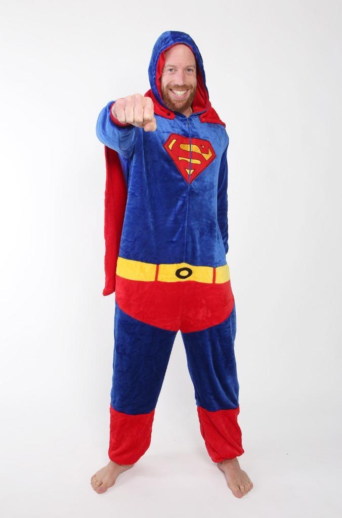 Superman Onesie 146-152 Pak Kostuum Superheld defecte rits, Kinderen en Baby's, Carnavalskleding en Verkleedspullen, Zo goed als nieuw