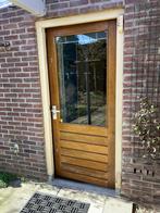 2 hardhouten buitendeuren, Ophalen, Gebruikt, Buitendeur, 200 tot 215 cm