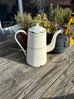 Crème witte emaille koffiekan, Antiek en Kunst, Ophalen of Verzenden