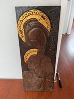 Houten Wandpaneel Madonna met Kind, Ophalen of Verzenden