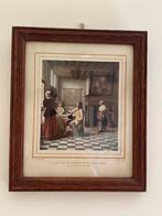 Lijstje met prent Pieter de Hooch, Antiek en Kunst, Kunst | Schilderijen | Klassiek, Ophalen of Verzenden