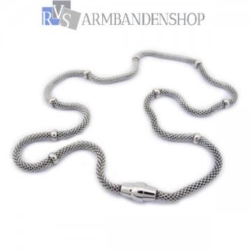 Rvs gevlochten ketting met magneet sluiting rvs sieraden beschikbaar voor biedingen