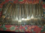 16 bronzen taartvorkjes, Ophalen of Verzenden, Gebruikt, Overige materialen
