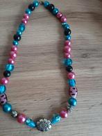 Kralenketting met kleurrijke kralen, Sieraden, Tassen en Uiterlijk, Kettingen, Met hanger, Kunststof, Gebruikt, Overige kleuren