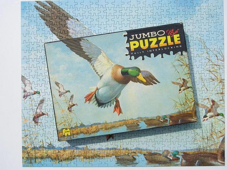 Wilde eend - puzzel Jumbo 520 st, Hobby en Vrije tijd, Denksport en Puzzels, Gebruikt, Legpuzzel, 500 t/m 1500 stukjes, Ophalen of Verzenden