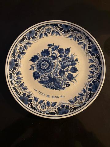 Delfts Blauw Wandbord H. Boot & Zonen 1856-1956 beschikbaar voor biedingen