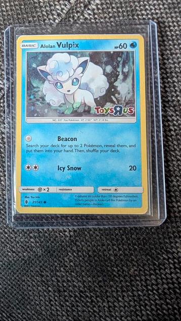 Alolan Vulpix Toys'R'us promo Pokemon TCG beschikbaar voor biedingen