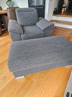 Stoel sofa met hocker, Ophalen, 100 tot 125 cm, Zo goed als nieuw, Minder dan 150 cm