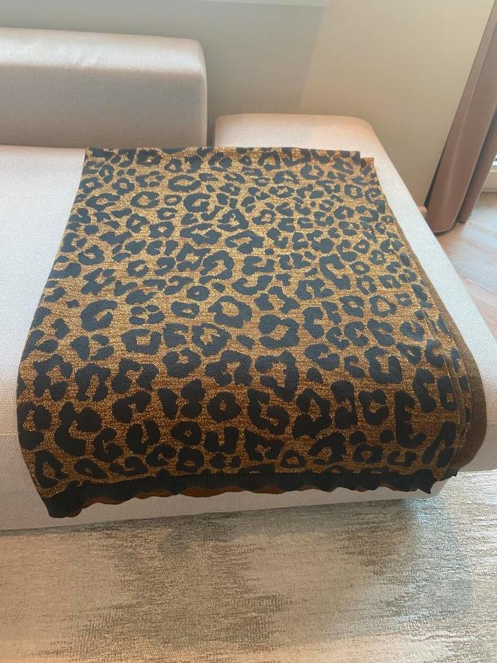 Plaid panterprint - KAAT Amsterdam, Huis en Inrichting, Woonaccessoires | Plaids en Woondekens, Zo goed als nieuw, Ophalen of Verzenden