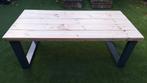 (tuin)tafel 200:93 steigerhout met houten U-poten mooi!!!, Huis en Inrichting, Tafels | Eettafels, Ophalen, Gebruikt, Straks en modern