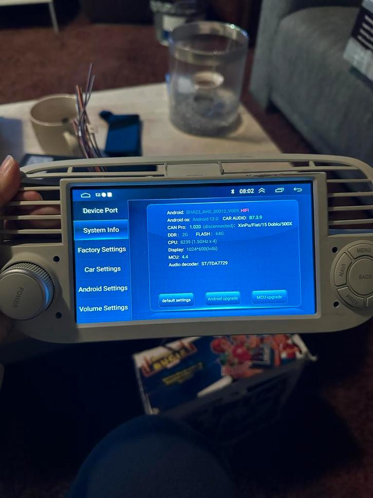 Fiat 500 Android Autoradio met CarPlay, Auto diversen, Autoradio's, Gebruikt, Ophalen of Verzenden
