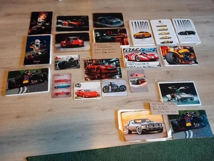 Te koop.  Metalen wandborden. F1, supermarkt,motoren., Verzamelen, Automerken, Motoren en Formule 1, Nieuw, Formule 1, Ophalen of Verzenden
