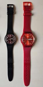 2 SWATCH horloges | Sir Red 34mm | Red Rebel 41mm, Kunststof, Gebruikt, Polshorloge, Swatch