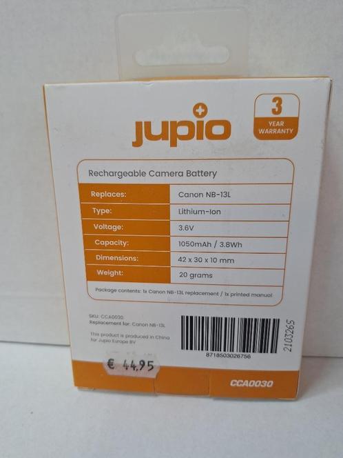 Jupio accu en batterijen Canon, Audio, Tv en Foto, Accu's en Batterijen, Nieuw, Ophalen of Verzenden