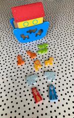 Houten Arc van Noach met dieren en poppetjes, Ophalen of Verzenden, Gebruikt, Overige typen