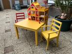 Houten Poppenhuis met Meubels en Tafel met Stoelen, Ophalen of Verzenden, Zo goed als nieuw, Overige typen
