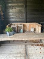 tuinbankje en zitbank van steigerhout, Tuin en Terras, Tuinbanken, Ophalen, Gebruikt, Hout