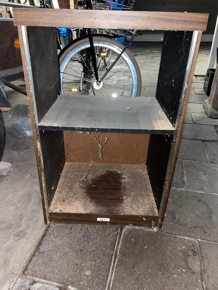 VINTAGE - Akai kast voor platenspeler / LP’s, Huis en Inrichting, Kasten | Overige, Gebruikt, Ophalen