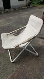inklapbare canvas stoel, Huis en Inrichting, Stoelen, Ophalen, Gebruikt, Wit, Eén