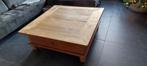 Salon tafel tropisch hout 1.20x1.20  46 hoog    2 kleine la, Huis en Inrichting, Tafels | Salontafels, Ophalen, 100 tot 150 cm