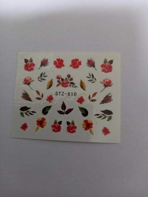 Velletje nagel water decals stickers STZ-610 bloemetjes rood, Sieraden, Tassen en Uiterlijk, Uiterlijk | Cosmetica en Make-up