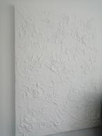 Wanddecoratie groot subtiel schilderij wit relief, Ophalen, Zo goed als nieuw