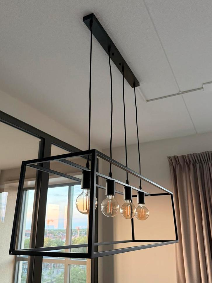 Hanglamp zwart inclusief lichtbron, Huis en Inrichting, Lampen | Hanglampen, Minder dan 50 cm, Ophalen