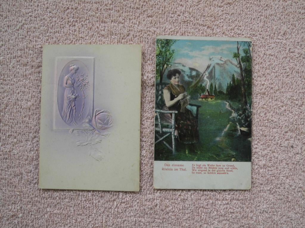 2 zeer oude kaartjes, Ophalen of Verzenden, Voor 1920, Gelopen, Overige thema's
