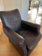 Mooi oude leren fauteuil, Huis en Inrichting, Fauteuils, Ophalen, Gebruikt, 50 tot 75 cm, Leer