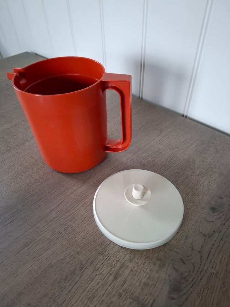 Oranje Tupperware Kan met Deksel, Ophalen of Verzenden, Gebruikt