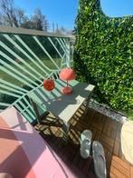 Smalle vintage tafel, Huis en Inrichting, Tafels | Eettafels, Ophalen, Gebruikt, Vierkant