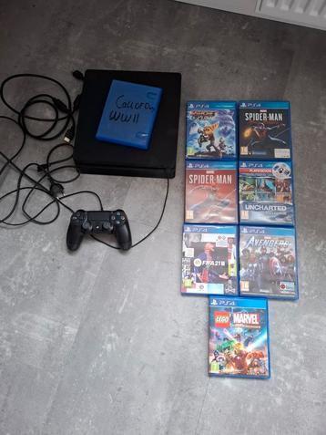 Ps 4 slim met 8 spellen beschikbaar voor biedingen