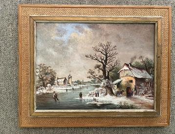 Schilderij Wintertafereel beschikbaar voor biedingen