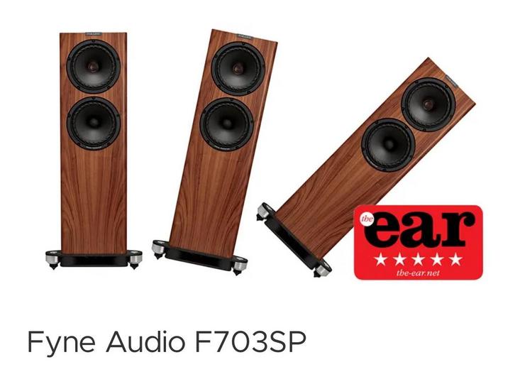 Fyne Audio F703SP Natural Walnut speakers incl. garantie, Audio, Tv en Foto, Luidsprekers, Zo goed als nieuw, Front, Rear of Stereo speakers