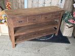 Sidetable teak hout 4 lades 140 cm stoer sober landelijk jwm, Ophalen, Nieuw, ..., ...