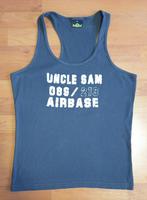 Zwart geribbelde tanktop / sport top UNCLE SAM. Maat M, Kleding | Heren, Maat 48/50 (M), Zwart, Ophalen of Verzenden, Zo goed als nieuw