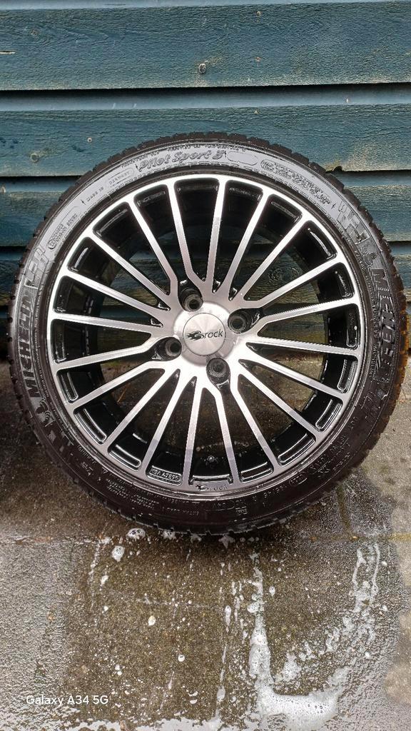 Velgenset brock 16" , Michelin Pilot Sport ,4x100, Auto-onderdelen, Banden en Velgen, Band(en), Zomerbanden, 16 inch, 195 mm, Ophalen
