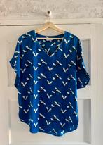 Blauw shirt met kraanvogels, maat L, merk: Ambika, Maat 38/40 (M), Blauw, Ophalen of Verzenden, Zo goed als nieuw